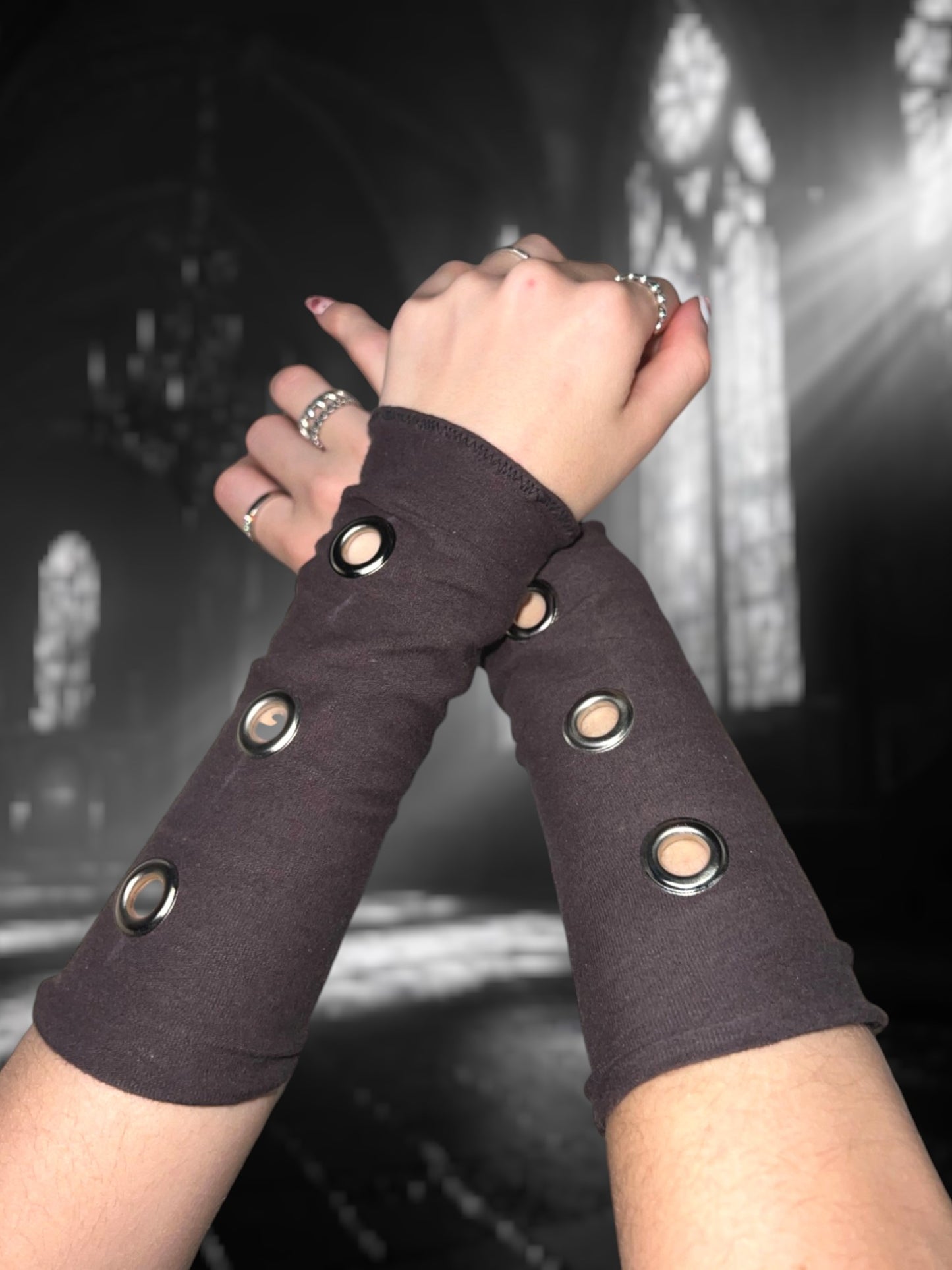 Grommet Wrist Warmers