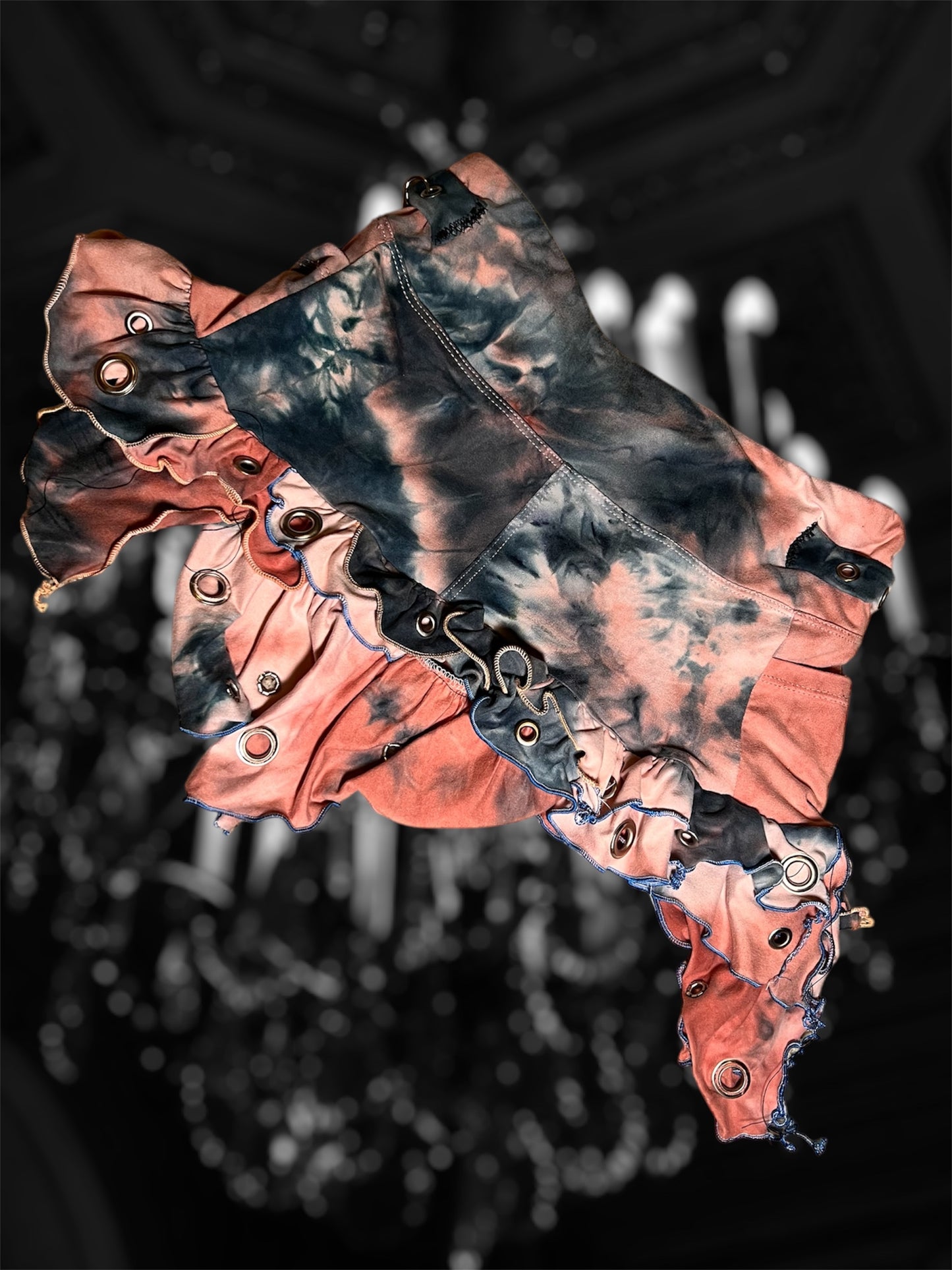 kitty upcycled mini skirt