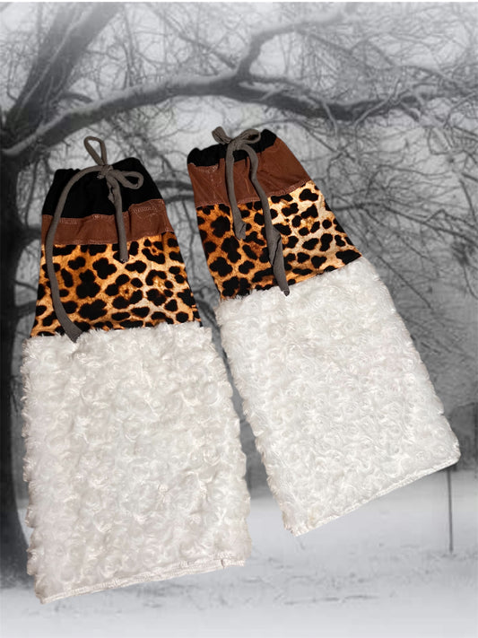 snow leopard - leg warmers