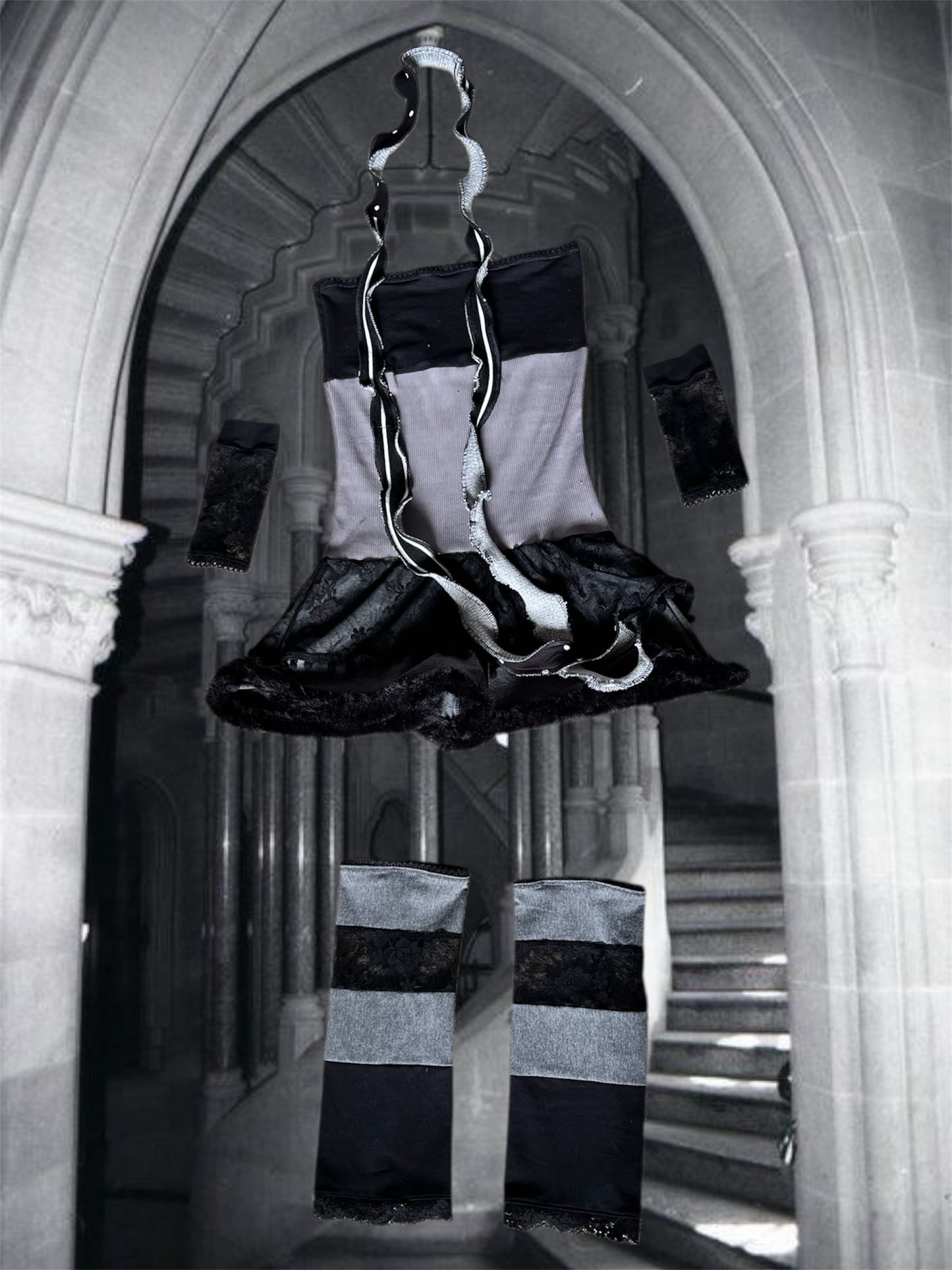 charcoal orchid - set